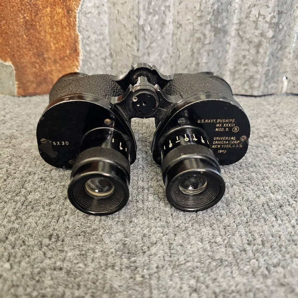 Rare WWII U.S. Navy‎ Bu. Ships Mark 33 Mod. 0 Binoculars - 1943 Universal Camera